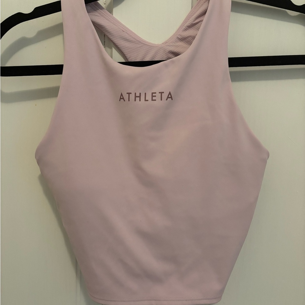 Athleta Lavender conscious crop bra top a-c Sports Tank